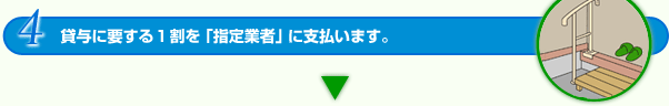 ４.貸与に要する１割を『指定業者』に支払います。